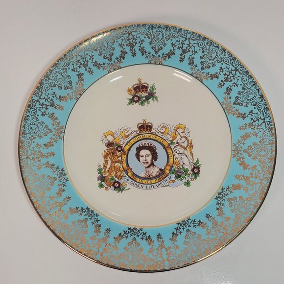 Royal Memorabilia Plate – Queen Elizabeth II Silver Jubilee 1977 - Picture 5 of 6